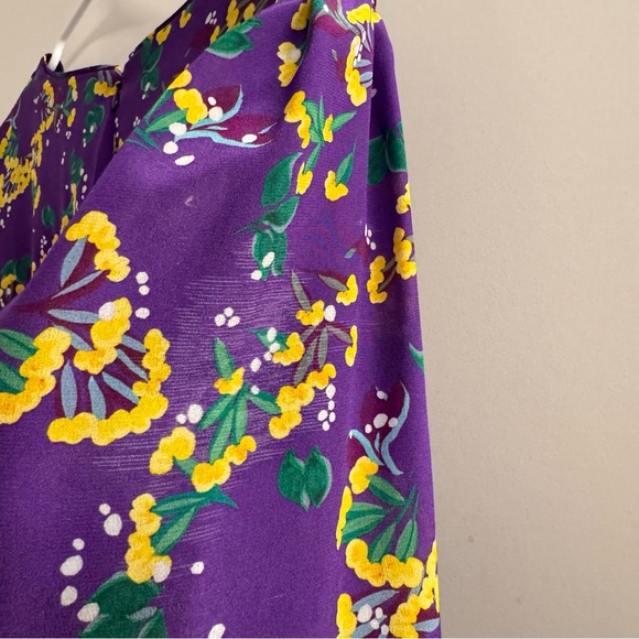 Good Condition Saloni Violet Eve-C Floral Silk Dress - Picture 7 of 8